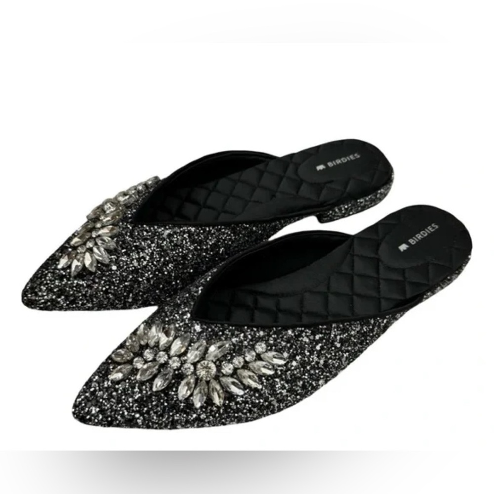 THE SWAN
Jeweled Gunmetal Sparkle 9.5 Birdies - Picture 5 of 12